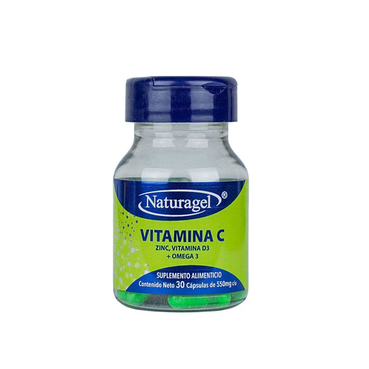 VITAMINA C, ZINC, VITAMINA D3+OMEGA 3 (Naturagel) c/30 CAPS. 550 MG.