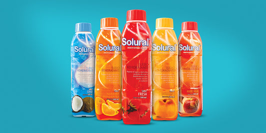 SOLURAL Suero Rehidratante SABOR DURAZNO 500 ML.