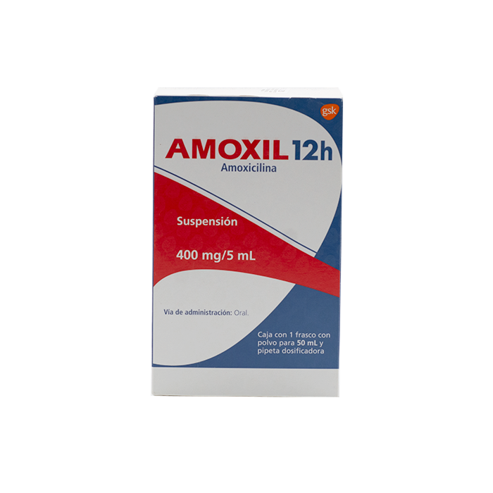 AMOXIL 12H SUSP. Fco. 50 ML. 400 MG/5 ML.