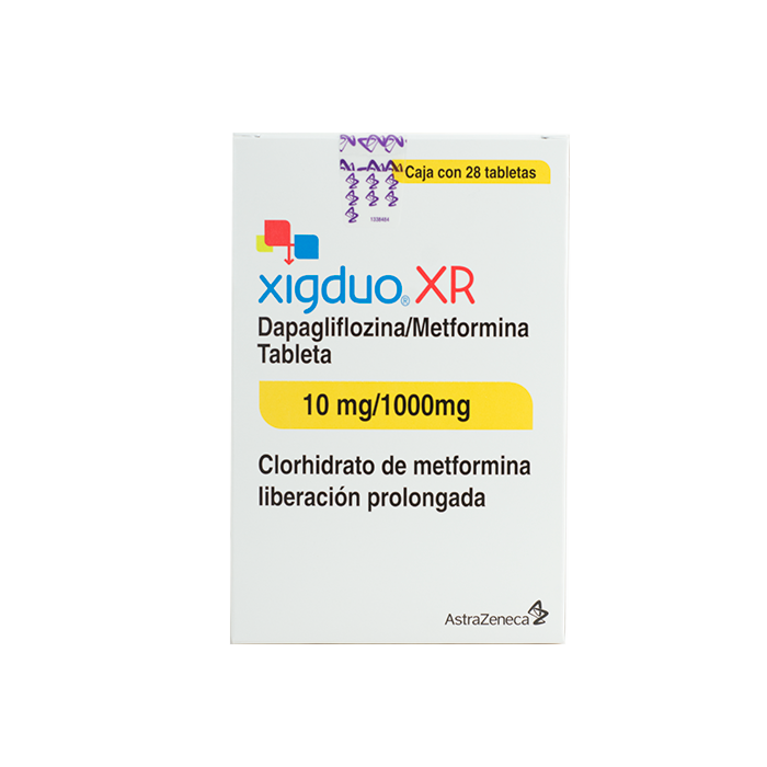 XIGDUO-XR c/28 TABS. L.P. 10/1000 MG.