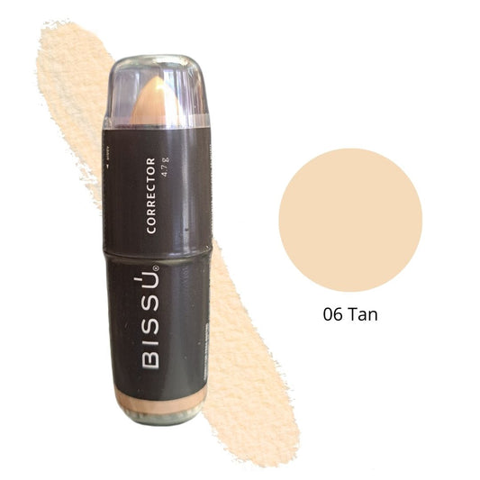 BISSÚ CORRECTOR PARA ROSTRO Tono 06-Tan c/1 Pza. 4.7 G.