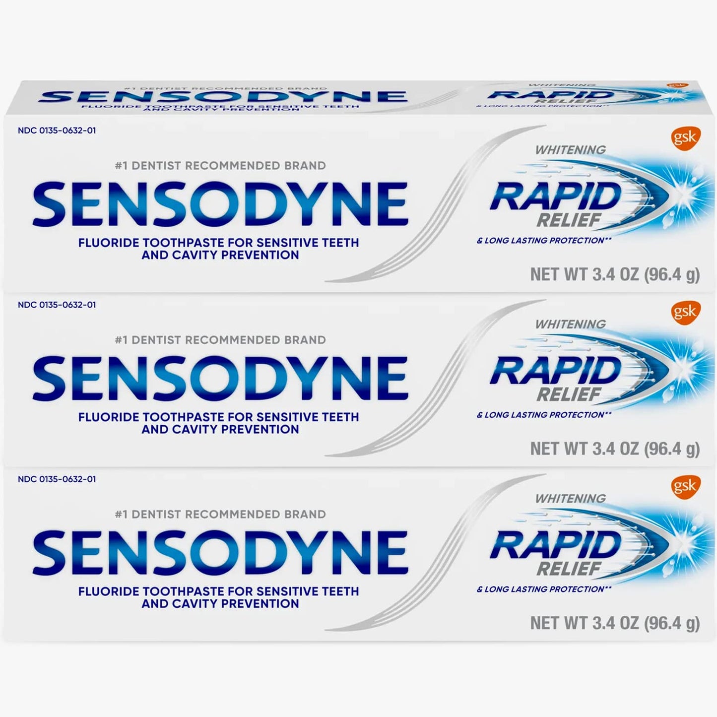 SENSODYNE RÁPIDO ALIVIO Crema Dental Blanqueadora Tubo c/100 G.