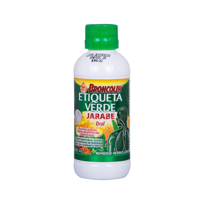 BRONCOLIN Etiqueta Verde JARABE 140 ML.