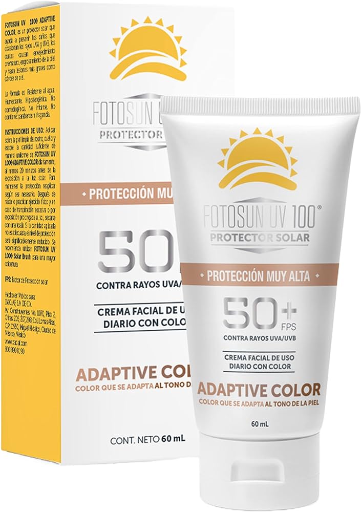 FOTOSUN UV 100 Bloqueador Solar Facial ADAPTIVE COLOR FPS50+UVA/UVB Tubo c/60ML.