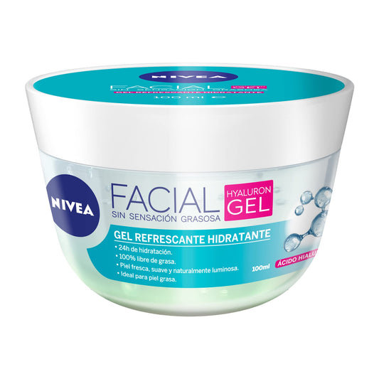 NIVEA FACIAL GEL REFRESCANTE HIDRATANTE Tarro 100 ML.