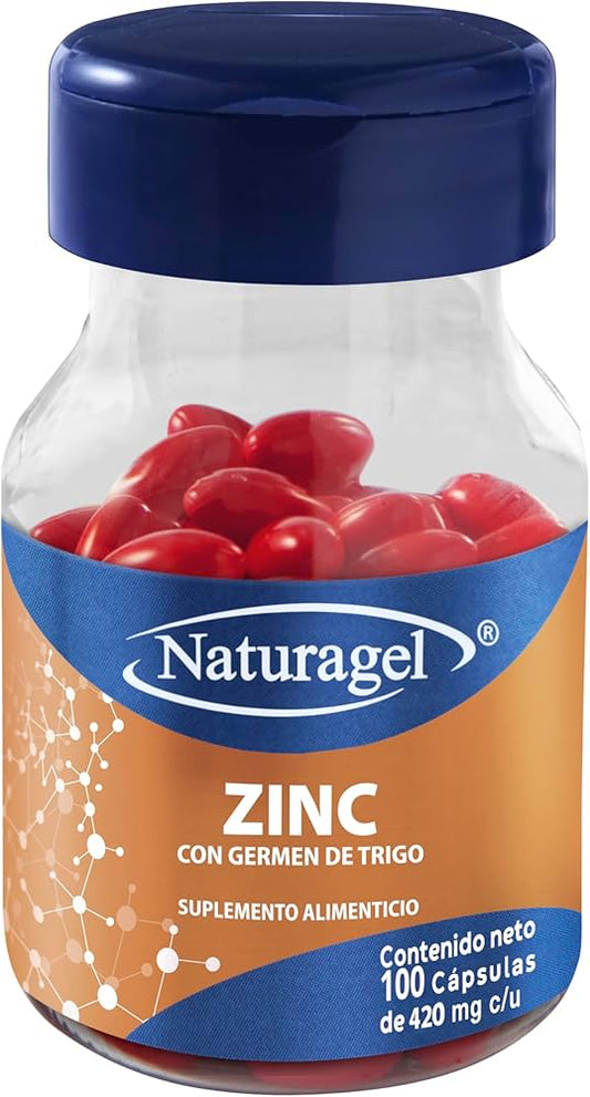 ZINC CON GERMEN DE TRIGO (Naturagel) c/100 CAPS. 420 MG.