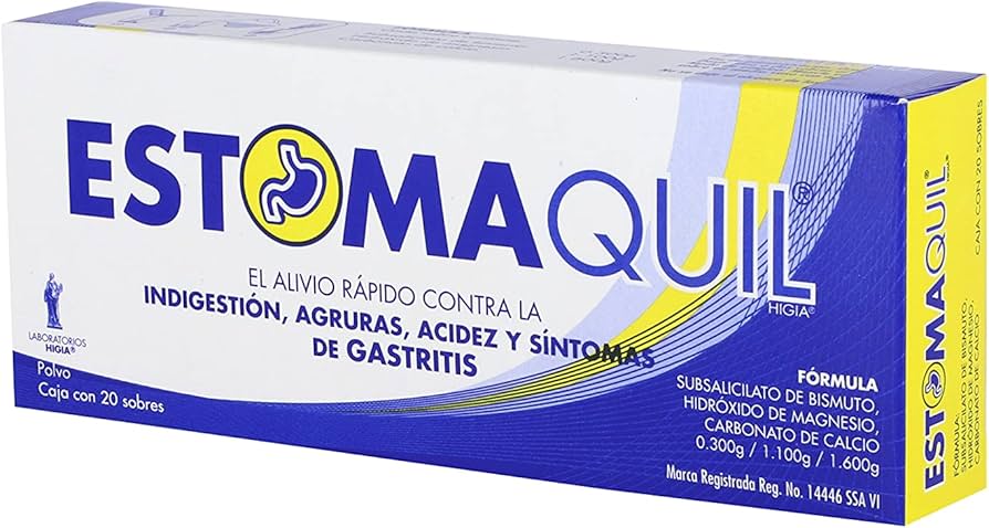 ESTOMAQUIL Caja c/20 SOBS. 3 G. POLVO 0.300-1.100-1.600 G.