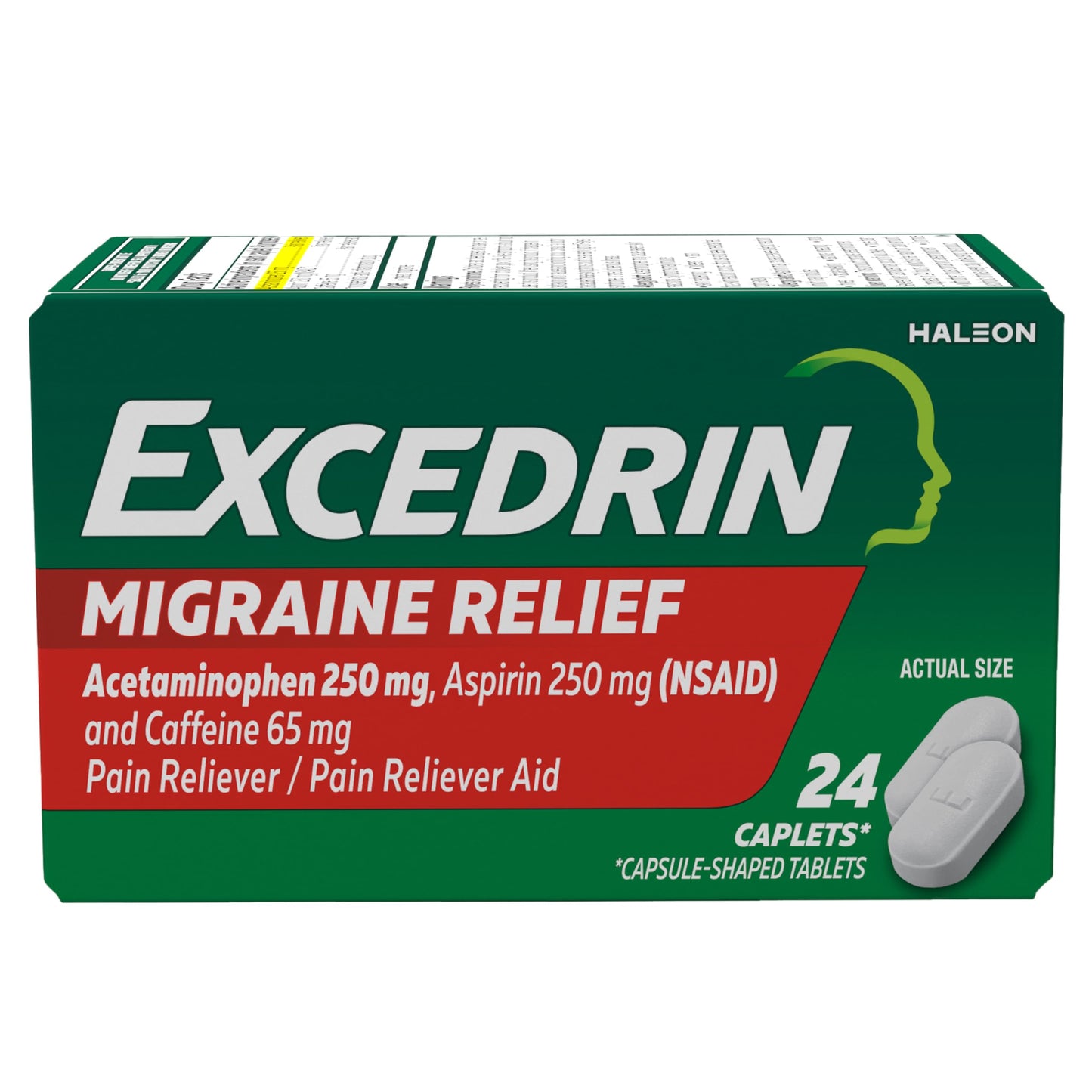 EXCEDRIN MIGRAÑA c/24 TABS 250/250/65 MG.