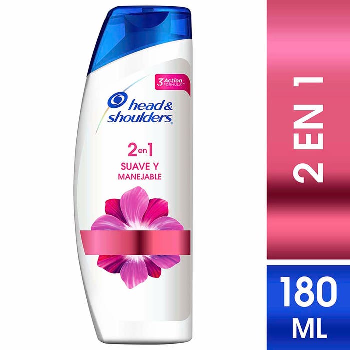 HEAD&SHOULDERS 2en1 Suave y Manejable SHAMPOO Fco. 180 ML.