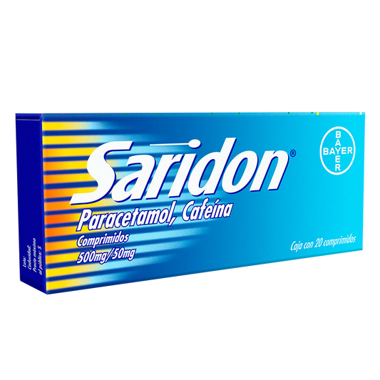 SARIDON c/20 COMPS. 500/50 MG.