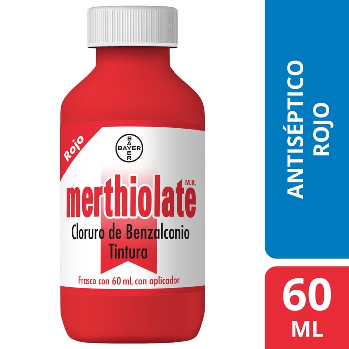 MERTHIOLATE ROJO SOL. c/Aplicador Fco. c/60 ML.