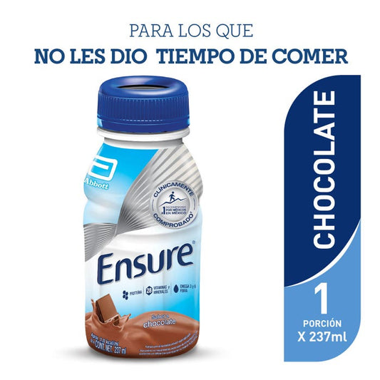 ENSURE Sabor Chocolate SUSP. ORAL 237 ML. 1 Kcal/1 ML.