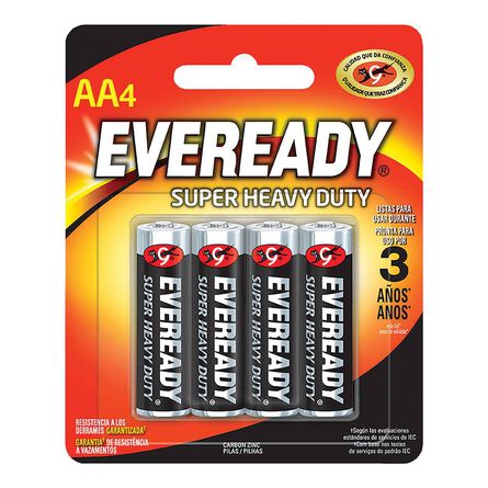 EVEREADY SUPER HEAVY DUTY "AA" Blister c/4 Pzs.