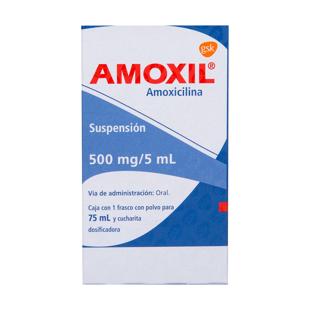 AMOXIL SUSP. Fco. 75 ML. 500 MG/5 ML.