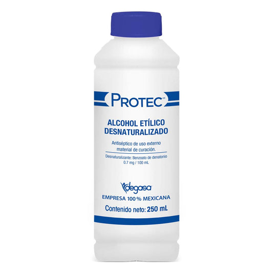 ALCOHOL ETÍLICO Desnaturalizado (Protec) 70% Fco. 250 ML.