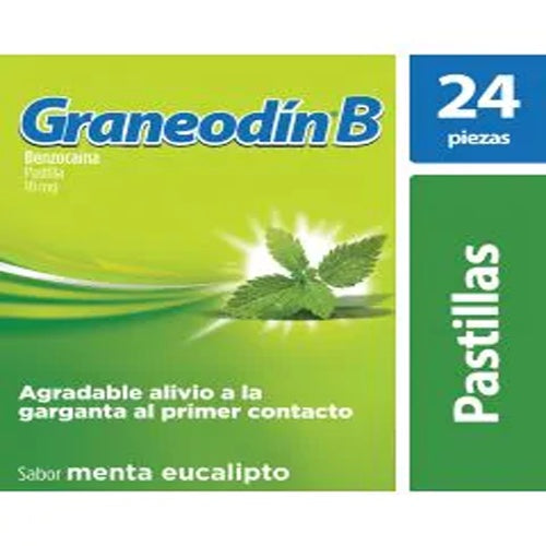 GRANEODÍN B c/24 PASTILLAS Sab. Menta-Eucalipto 10 MG.