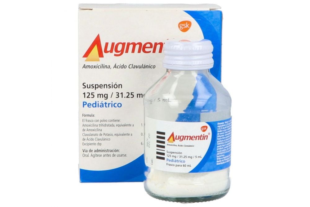 AUGMENTIN SUSP. Pediátrico Fco. 60 ML. 125-31.25 MG/5 ML.