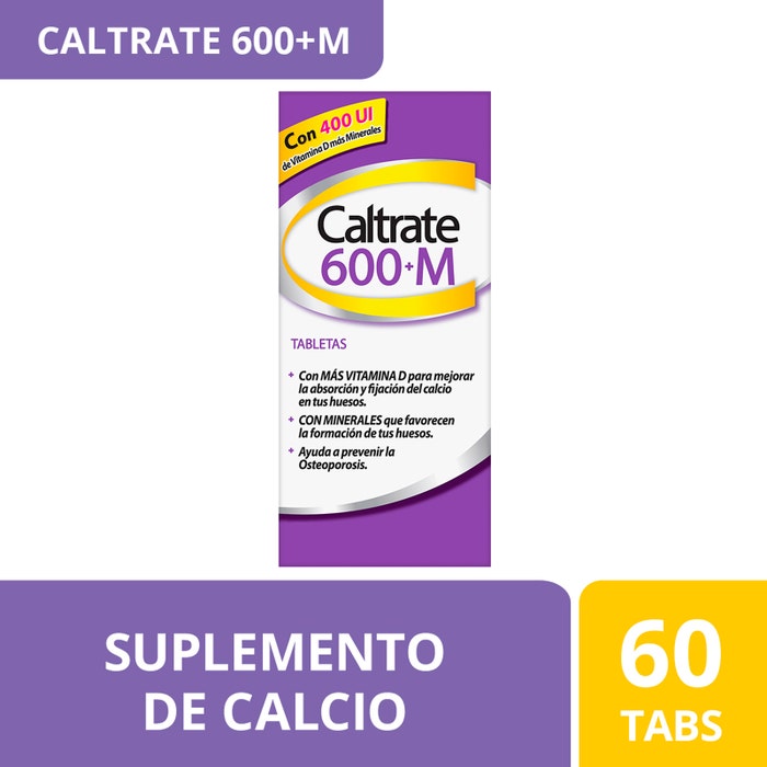 CALTRATE 600+M c/60 TABS. 600 MG/400 UI.