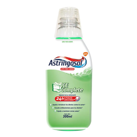 ASTRINGOSOL ICE ENJUAGUE Sabor Menta Fco. c/300 ML.