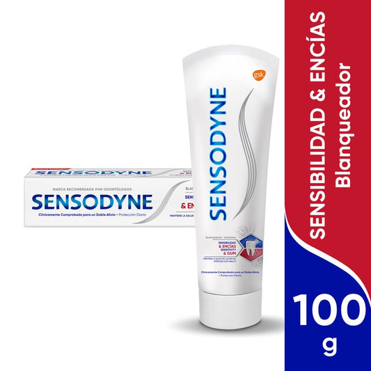 SENSODYNE SENSIBILIDAD & ENCÍAS Crema Dental Blanqueadora Tubo c/100 G.