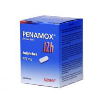 PENAMOX 12H c/8 TABS. 875 MG.