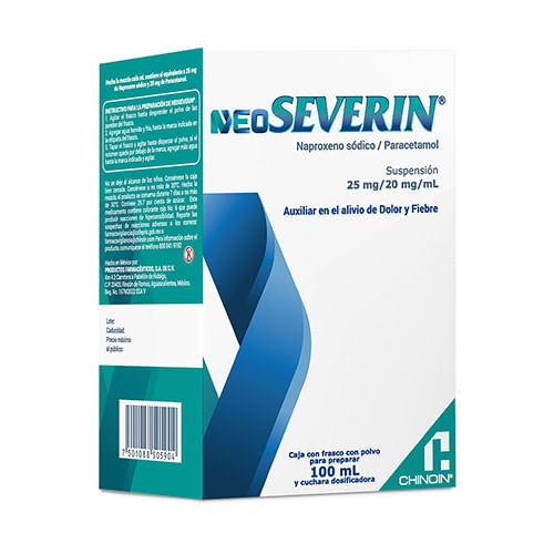 NEOSEVERIN SUSP. 100 ML. 25/20 MG.