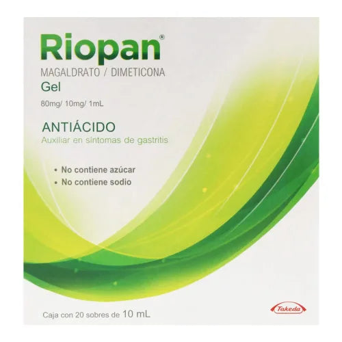 RIOPAN GEL Caja c/20 Sobres 10 ML. 80-10 MG/1 ML.