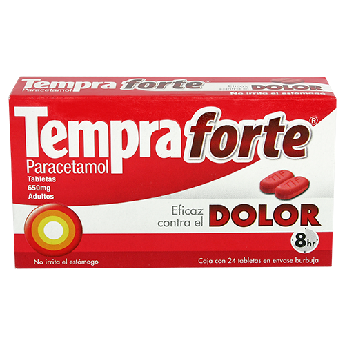 TEMPRA FORTE c/24 TABS. 650 MG.