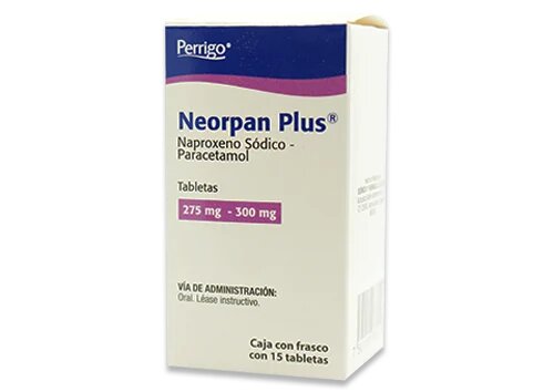 NEORPAN PLUS c/15 TABS. 275/300 MG.