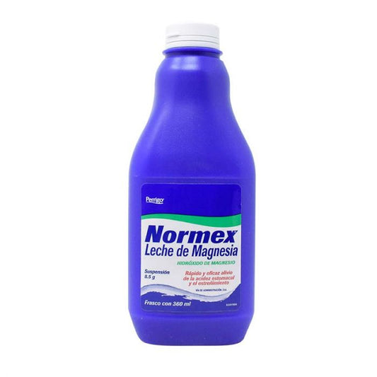 NORMEX Leche de Magnesia SUSP. Fco. 360 ML. 8.5 G/100 ML.