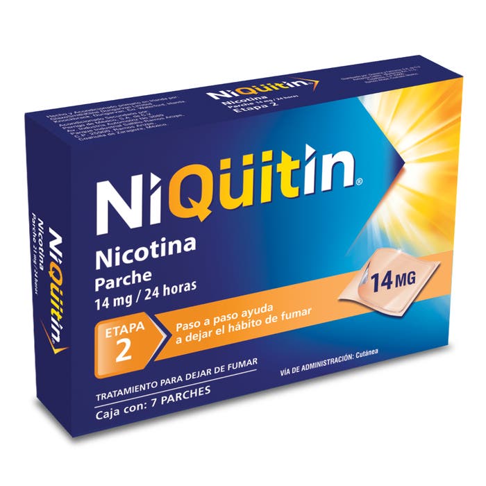 NIQÜITIN "ETAPA 2" c/7 PARCHES TRANSDÉRMICOS 14 MG.