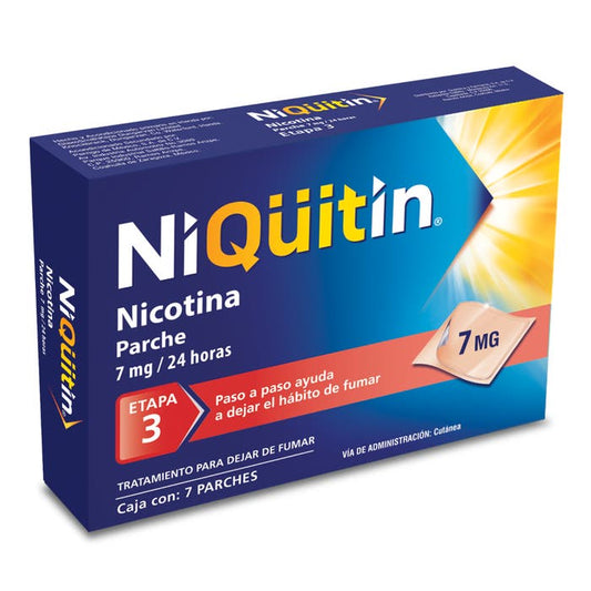 NIQÜITIN "ETAPA 3" c/7 PARCHES TRANSDÉRMICOS 7 MG.