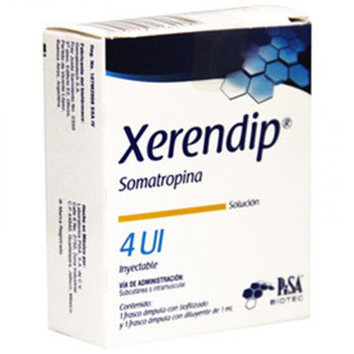 XERENDIP Sol. Iny. 4 UI. c/1 FCO. AMP. Liofdo. y 1 FCO. AMP. 1 ML. Diluyente.