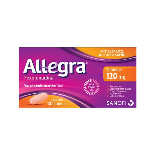 ALLEGRA c/10 TABS. 120 MG.