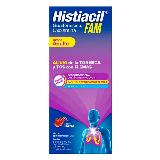 HISTIACIL FAM JARABE Adulto Sab. Fresa Fco. 140 ML. 2-1 G/100 ML.