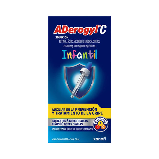 ADEROGYL-C SOL. Infantil Fco. Gotero 30 ML. 275.000-1.000-6000 MG/100 ML.