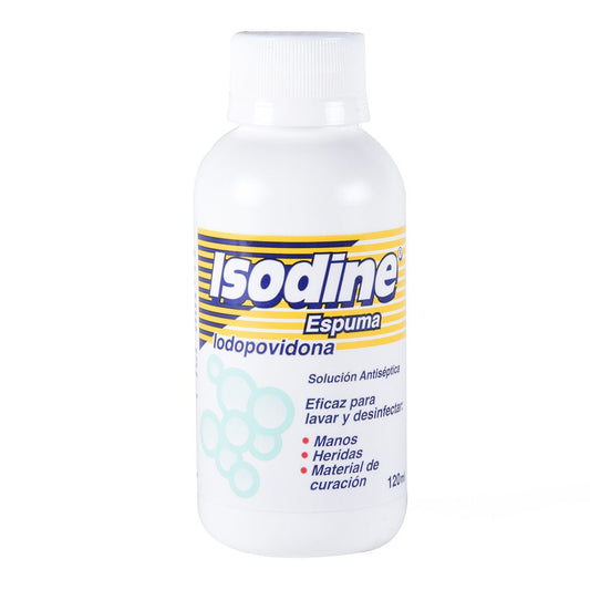 ISODINE ESPUMA Solución Antiséptica Fco. 120 ML. 8 G/100 ML.