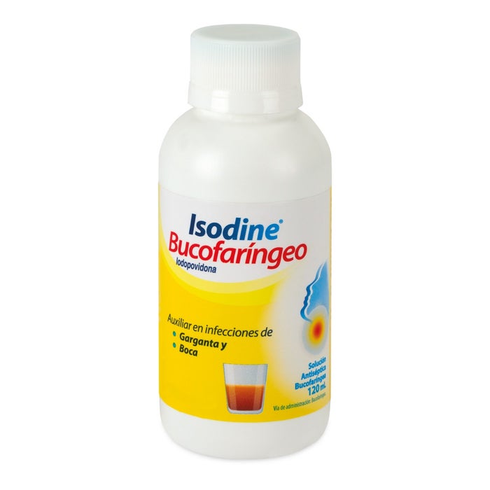 ISODINE BUCOFARÍNGEO Solución Antiséptica Fco. 120 ML. 8 G/100 ML.