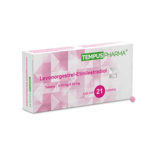 LEVONORGESTREL-ETINILESTRADIOL (TempusPharma) c/21 TABS 0.15/0.03 MG.