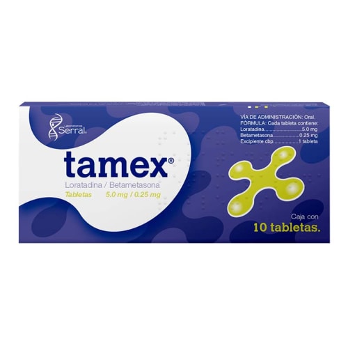 TAMEX c/10 TABS. 5.0/0.25 MG.