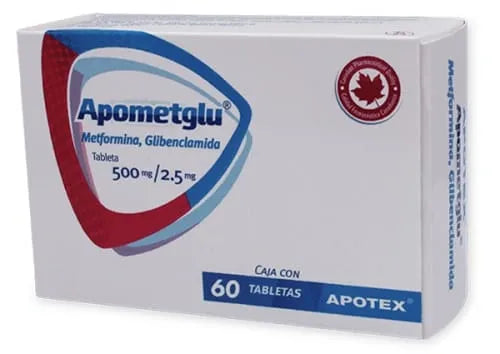 APOMETGLU c/60 TABS. 500/2.5 MG.