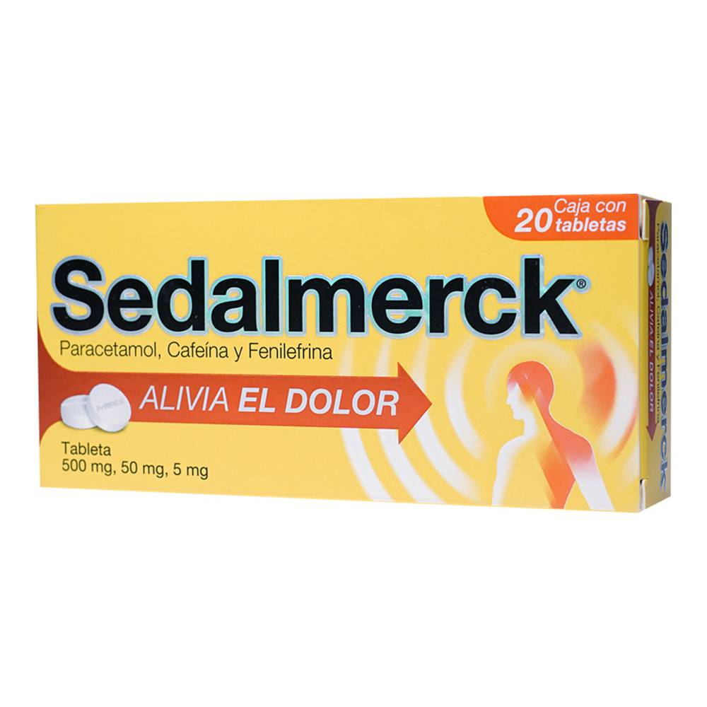 SEDALMERCK c/20 TABS. 500/50/5 MG.