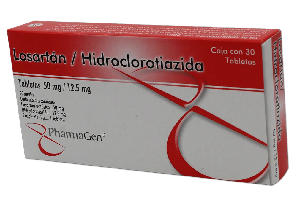 LOSARTÁN/HIDROCLOROTIAZIDA (Pharmagen)c/30 TABS. 50/12.5 MG.