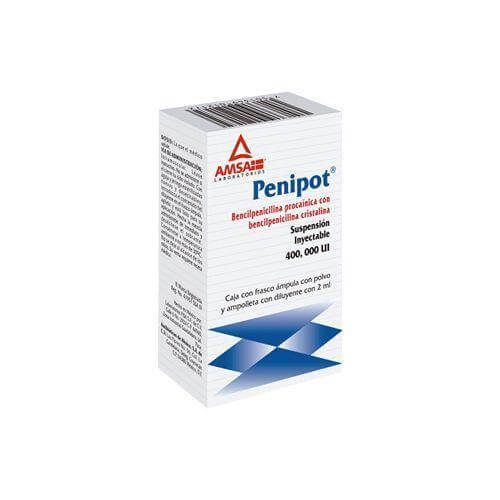 PENIPOT Susp. Iny. c/1 FCO. AMP. 400,000 U.I/2 ML.