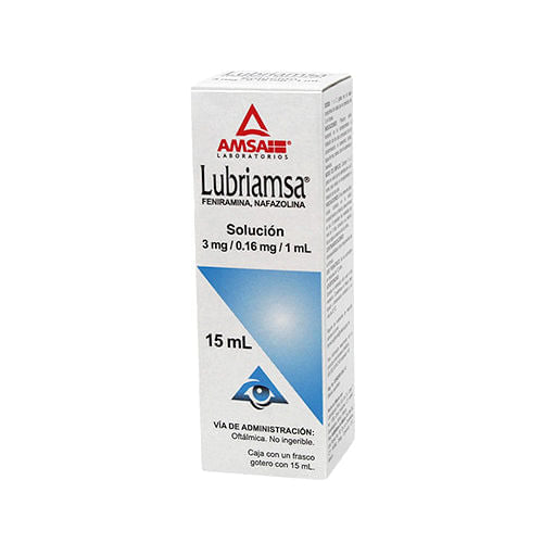 LUBRIAMSA SOL. Oftálmica Fco. Gotero 15 ML. 3-0.16 MG/1 ML.