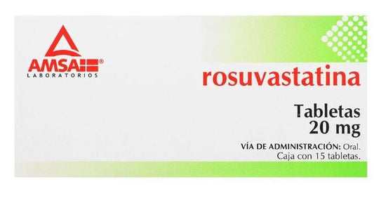 ROSUVASTATINA (Amsa) c/15 TABS. 20 MG.