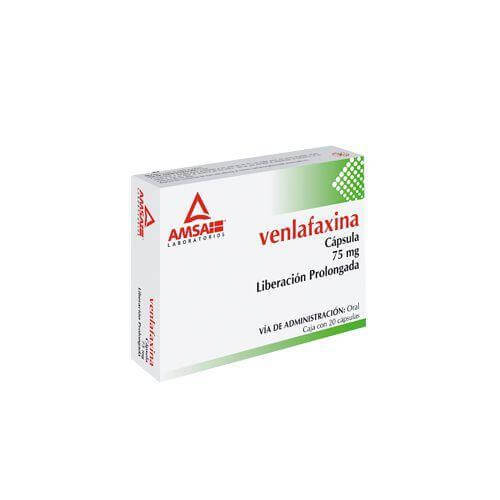 VENLAFAXINA (Amsa) c/20 CAPS. Lib. Pgda. 75 MG.