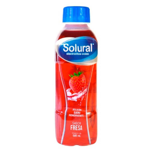 SOLURAL Suero Rehidratante SABOR FRESA 500 ML.