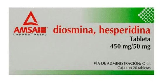 DIOSMINA/HESPERIDINA (Amsa) c/20 TABS. 450/50 MG.