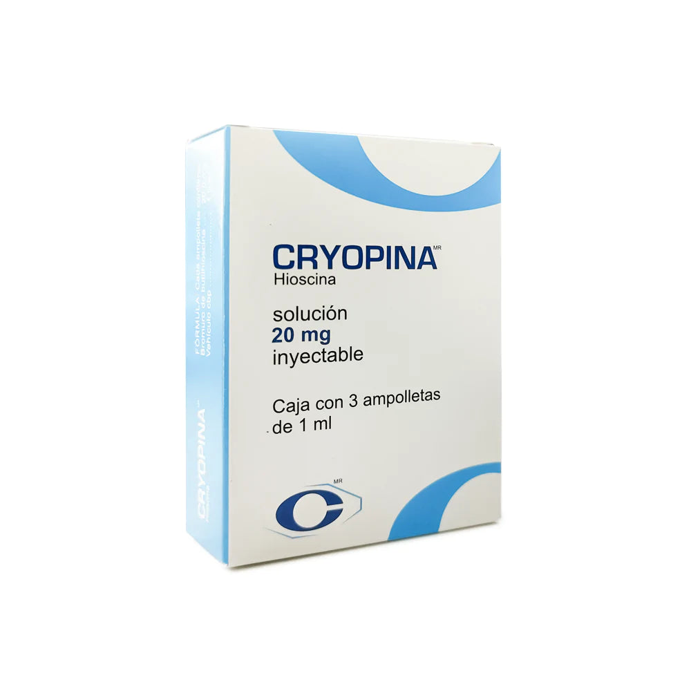 CRYOPINA Sol. Iny. c/3 AMPTAS. 20 MG/1 ML.